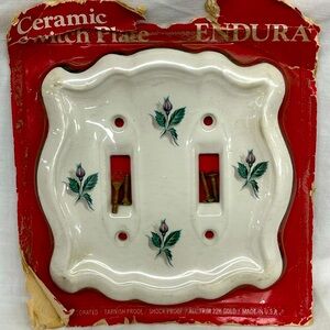 NEW!!! Endura ceramic electric switch plate sz 5x5.5 3/22/4
